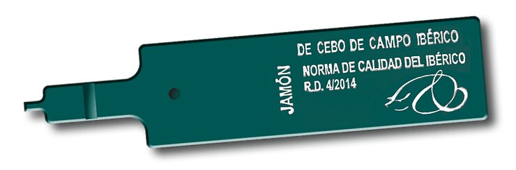 etiquetas del jamón verde
