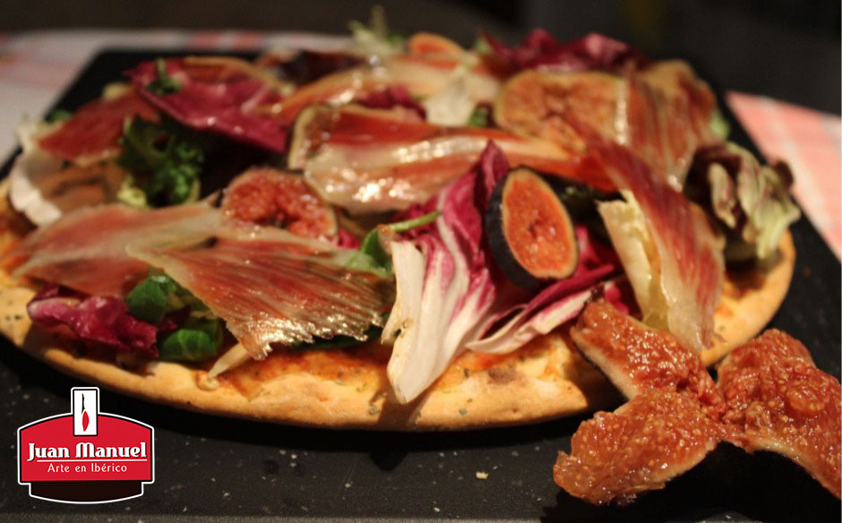 Pizza de jamón Ibérico Juan Manuel e Higos